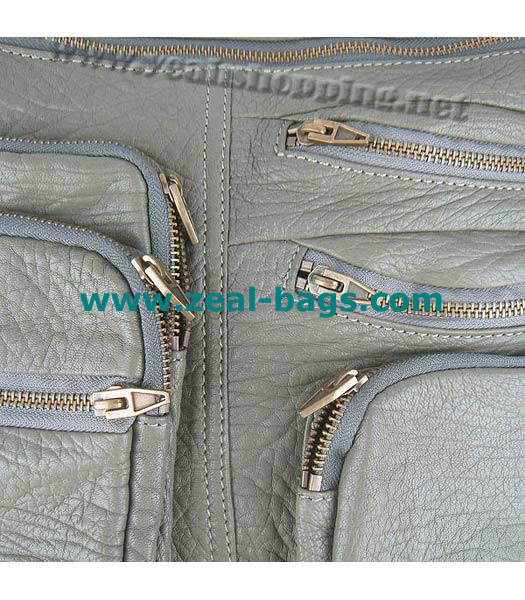 AAA Replica Alexander Wang Max Fanny Pack Bag Silver Grey Lambskin Golden Metal - Click Image to Close